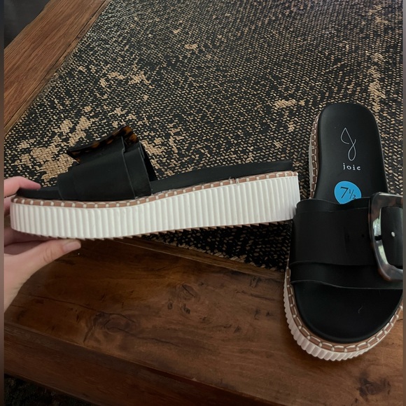 Joie black buckled slides - Picture 4 of 4